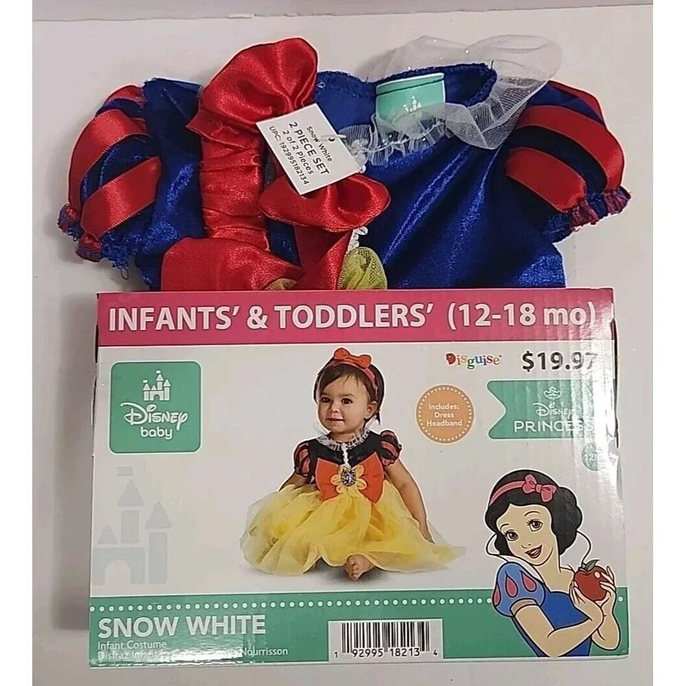 Disney Infants & Toddlers (12-18 Mo) Snow White Halloween Costume Complete NEW!